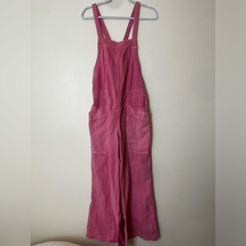 Free People Savannah Cotton Overalls in Pink Size XS - Picture 3 of 7